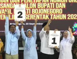 KPU Bojonegoro Tetapkan Nomer Undian, Teguh Farida Nomer 1, Wahono Nurul Nomer 2